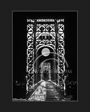 Moon George Washington Bridge