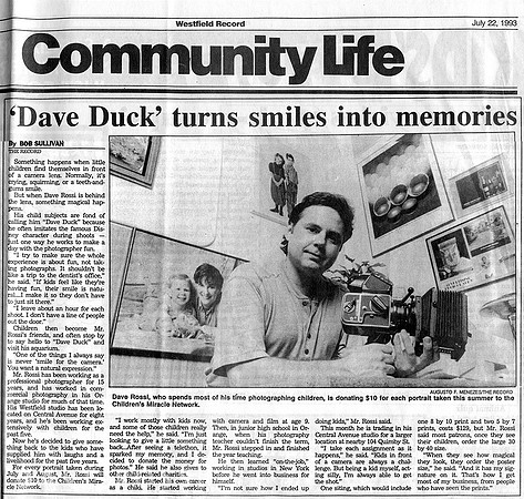 "Dave Duck" turns smiles into memories
